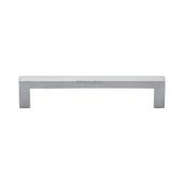 C0339 128-SC Heritage Brass Cabinet Pull City Design 128mm ctc Satin Chrome Finish