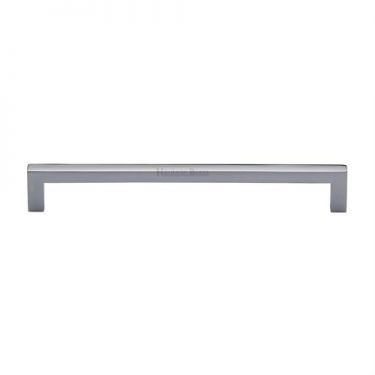 Click Here To Enlarge This Photo Of C0339 192-PC Heritage Brass Cabinet Pull City Design 192mm ctc Polished Chrome Finish