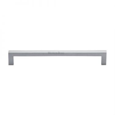 Click Here To Enlarge This Photo Of C0339 192-SC Heritage Brass Cabinet Pull City Design 192mm ctc Satin Chrome Finish