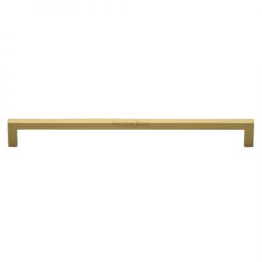 Click Here To Enlarge This Photo Of C0339 256-SB Heritage Brass Cabinet Pull City Design 256mm ctc Satin Brass Finish