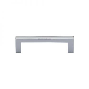 Click Here To Enlarge This Photo Of C0339 96-PC Heritage Brass Cabinet Pull City Design 96mm ctc Polished Chrome Finish
