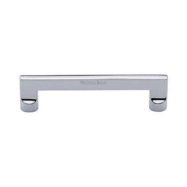Click Here To Enlarge This Photo Of C0345 128-PC Heritage Brass Cabinet Pull Apollo Design 128mm ctc Polished Chrome Finish
