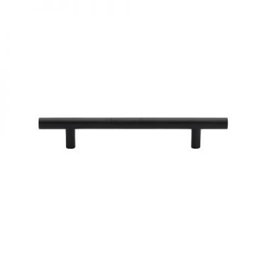 Click Here To Enlarge This Photo Of C0361 128-BKMT Heritage Brass Cabinet Pull Bar Design 128mm ctc Matt Black Finish