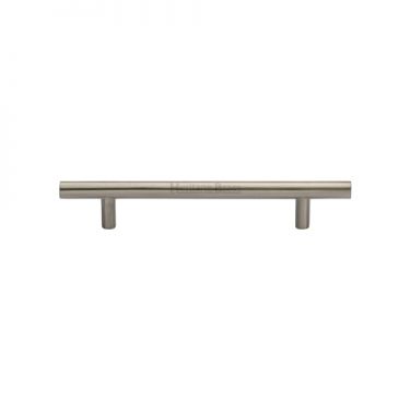 Click Here To Enlarge This Photo Of C0361 128-SN Heritage Brass Cabinet Pull Bar Design 128mm ctc Satin Nickel Finish