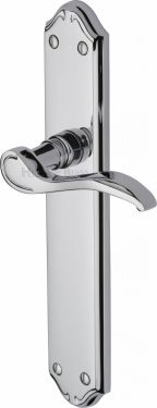 Click Here To Enlarge This Photo Of MM827-PC Heritage Brass Door Handle Lever Latch Verona Design Polished Chrome Finish