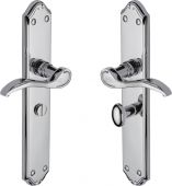 MM828-PC Heritage Brass Door Handle For Bathroom Verona Design Polished Chrome Finish