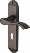 MM924-MB Heritage Brass Door Handle Lever Lock Algarve Design Matt Bronze Finish