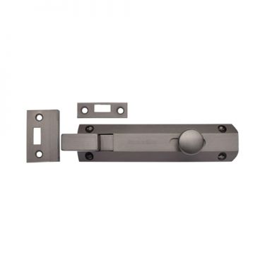 Click Here To Enlarge This Photo Of C1694 6-MB Heritage Brass Door Bolt Necked Flat 6" Matt Bronze Finish