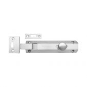 C1694 6-SC Heritage Brass Door Bolt Necked Flat 6" Satin Chrome Finish