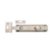 C1694 6-SN Heritage Brass Door Bolt Necked Flat 6" Satin Nickel Finish