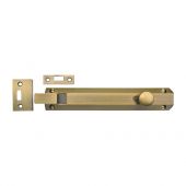 C1694 8-AT Heritage Brass Door Bolt Necked Flat 8" Antique Brass Finish