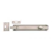 C1694 8-SN Heritage Brass Door Bolt Necked Flat 8" Satin Nickel Finish