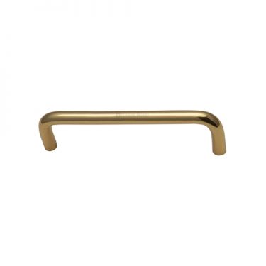 Click Here To Enlarge This Photo Of C2155 96-PB Heritage Brass Cabinet Pull Wire Design 96mm ctc Polished Brass Finish