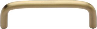 C2155 96-SB Heritage Brass Cabinet Pull Wire Design 96mm ctc Satin Brass Finish