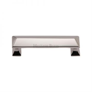 Click Here To Enlarge This Photo Of C2231 203-PNF Heritage Brass Cabinet Pull Pyramid Design 203mm ctc Polished Nickel Finish