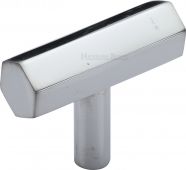 C2235-PC Heritage Brass Cabinet Knob Hexagon Bar Design 41mm Polished Chrome Finish