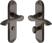 MM928-MB Heritage Brass Door Handle For Bathroom Algarve Design Matt Bronze Finish