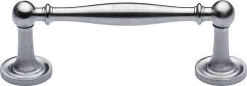 Click Here To Enlarge This Photo Of C2533 96-SC Heritage Brass Cabinet Pull Colonial Design 96mm ctc Satin Chrome Finish