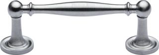 C2533 96-SC Heritage Brass Cabinet Pull Colonial Design 96mm ctc Satin Chrome Finish
