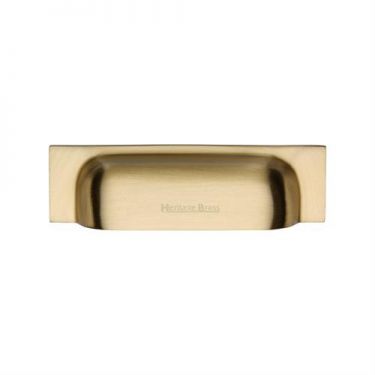 Click Here To Enlarge This Photo Of C2766 152-SB Heritage Brass Drawer Pull Military Design 152mm ctc Satin Brass Finish