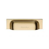 C2766 152-SB Heritage Brass Drawer Pull Military Design 152mm ctc Satin Brass Finish