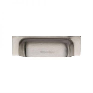 Click Here To Enlarge This Photo Of C2766 152-SN Heritage Brass Drawer Pull Military Design 152mm ctc Satin Nickel Finish