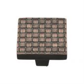C3631 32-AC Heritage Brass Cabinet Knob Square Weave Design 32mm Aged Copper Finish
