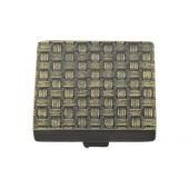 C3631 38-AB Heritage Brass Cabinet Knob Square Weave Design 38mm Aged Brass Finish