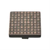C3631 38-AC Heritage Brass Cabinet Knob Square Weave Design 38mm Aged Copper Finish