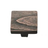 C3664 32-AC Heritage Brass Cabinet Knob Square Pine Design 32mm Aged Copper Finish