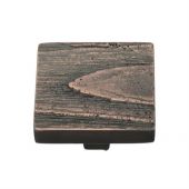 C3664 38-AC Heritage Brass Cabinet Knob Square Pine Design 38mm Aged Copper Finish