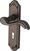 MM991-MB Heritage Brass Door Handle Lever Lock Lisboa Design Matt Bronze Finish