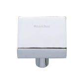 C3685 32-PC Heritage Brass Cabinet Knob Square Design 32mm Polished Chrome Finish
