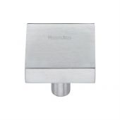 C3685 32-SC Heritage Brass Cabinet Knob Square Design 32mm Satin Chrome Finish