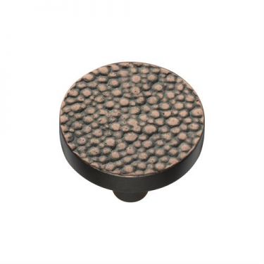 Click Here To Enlarge This Photo Of C3686 32-AC Heritage Brass Cabinet Knob Round Stingray Design 32mm Aged Copper Finish
