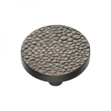 Click Here To Enlarge This Photo Of C3686 38-AC Heritage Brass Cabinet Knob Round Stingray Design 38mm Aged Copper Finish