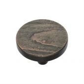C3697 38-AC Heritage Brass Cabinet Knob Round Pine Design 38mm Aged Copper Finish