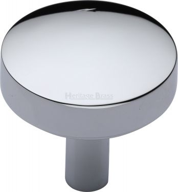 Click Here To Enlarge This Photo Of C3875 32-PC Heritage Brass Cabinet Knob Tayo Design 32mm Polished Chrome Finish