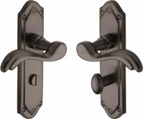MM993-MB Heritage Brass Door Handle For Bathroom Lisboa Design Matt Bronze Finish