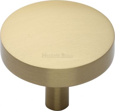 Click Here To Enlarge This Photo Of C3875 38-SB Heritage Brass Cabinet Knob Tayo Design 38mm Satin Brass Finish