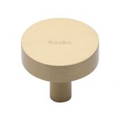 C3880 32-SB Heritage Brass Cabinet Knob Disc Design 32mm Satin Brass Finish