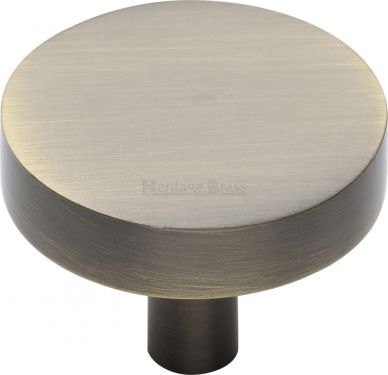 Click Here To Enlarge This Photo Of C3880 38-AT Heritage Brass Cabinet Knob Disc Design 38mm Antique Brass Finish