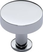 C3885 32-PC Heritage Brass Cabinet Knob Disc Design with Base 32mm Polished Chrome Finish