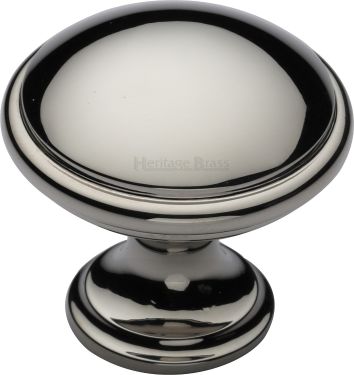 Click Here To Enlarge This Photo Of C3950 32-PNF Heritage Brass Cabinet Knob Domed Design 32mm Polished Nickel Finish