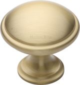 C3950 32-SB Heritage Brass Cabinet Knob Domed Design 32mm Satin Brass Finish