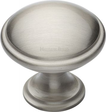 Click Here To Enlarge This Photo Of C3950 32-SN Heritage Brass Cabinet Knob Domed Design 32mm Satin Nickel Finish