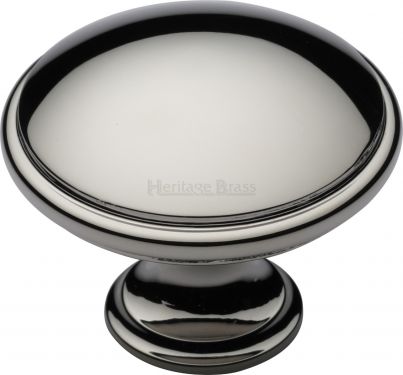 Click Here To Enlarge This Photo Of C3950 38-PNF Heritage Brass Cabinet Knob Domed Design 38mm Polished Nickel Finish