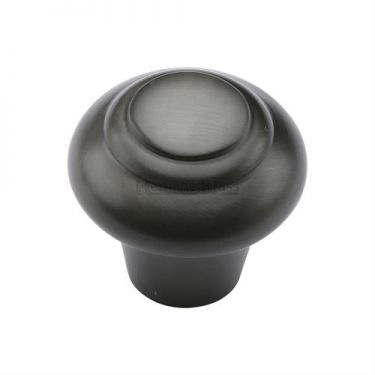 Click Here To Enlarge This Photo Of C3985 38-MB Heritage Brass Cabinet Knob Round Bead Design 38mm Matt Bronze Finish