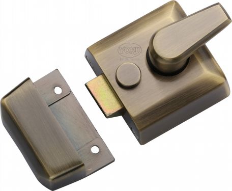 Click Here To Enlarge This Photo Of NL3040-AT M.Marcus York 40mm Std. Nightlatch Antique Brass Finish