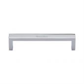 C4520 128-PC Heritage Brass Cabinet Pull Wide Metro Design 128mm ctc Polished Chrome Finish